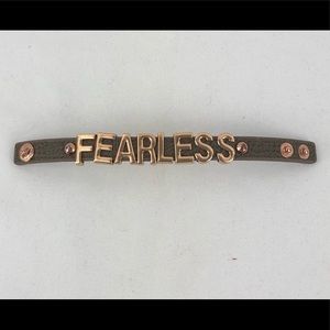 Unisex Fearless leather bracelet
